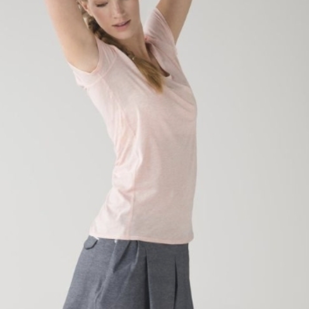 Lululemon Superb Short Sleeve TeeHeathered Blush Quartz